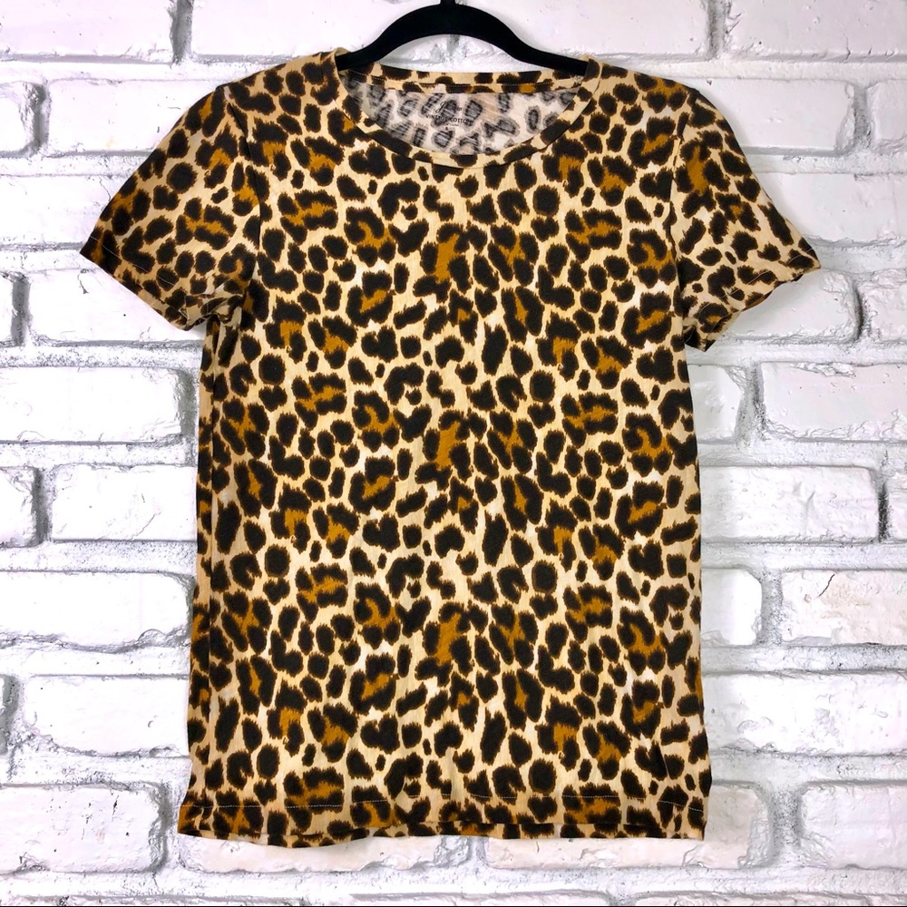 J Crew leopard print vintage tee size small EUC